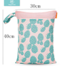 Happyflute Wet Dry Bag With Two Zippered For Baby Diapers Nappies Waterproof Reusable 30cmx40cm