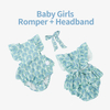 Happyflute Summer Baby Girls Romper+Headband Ruffles Sleeveless Infant Rompers Newborn Clothes