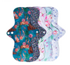 Happy Flute Random Prints 5 Pcs/Set Washable Sanitary Towel Absorbent Reusable Charcoal Bamboo Cloth Menstrual Pad