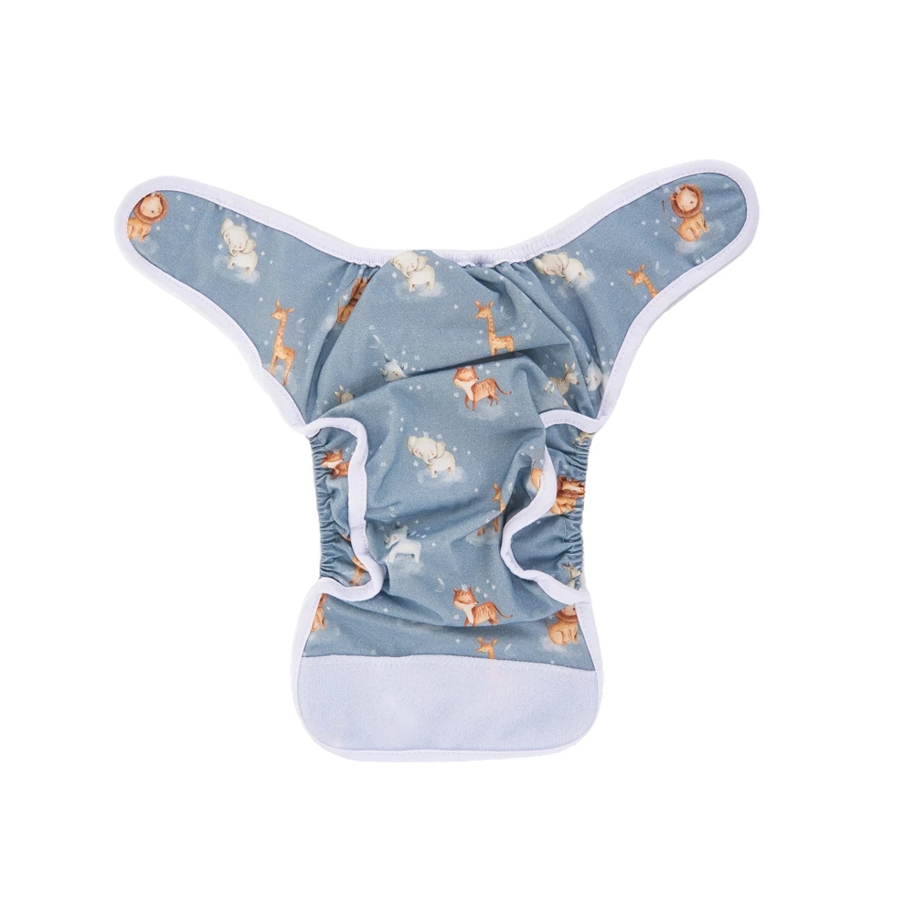 HappyFlute New Design 3Size Cotton Fabric Hook&Loop Reusable Waterproof Washable Super Soft Breathable Baby Cloth Nappy