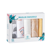 HappyFlute 5Pcs/set 60*60cm Multi-Use Feeding Burp Cloth Towel Bamboo Cotton Muslin Blanket Baby Burp Cloth Set