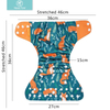 HappyFlute 4 Diapers + 4 Inserts + 1 Disposable Diaper Linner Size Adjustable Washable Reusable ,Suitable For 3~15KG Baby