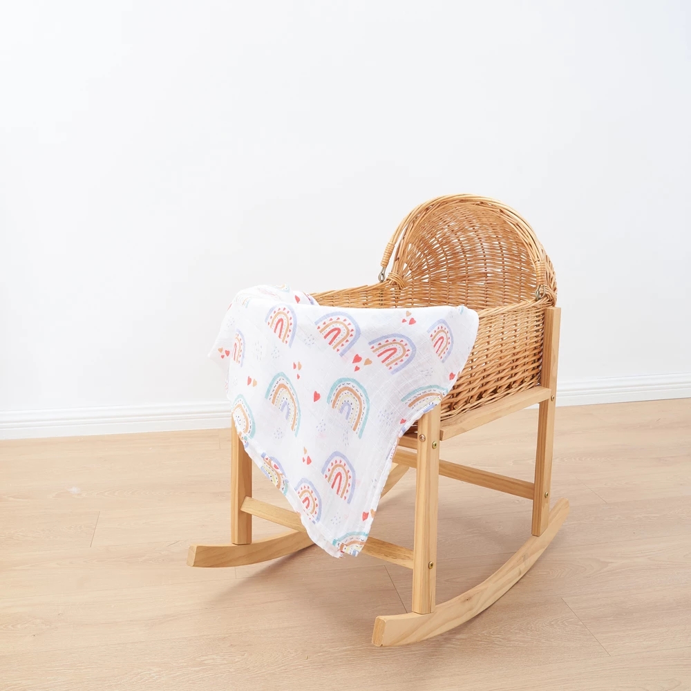 Happyflute Muslin Blanket 70%Bamboo+30%Cotton Baby Swaddle Soft Newborn Bath Towel Baby Wrap Sleepsack Stroller Cover