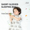 Happyflute Short-Sleeved Sleeping Bag Cotton Washed Gauze Muslin Blanket Comfortable Cotton Gauze Newborn Baby Sleeping Sacks