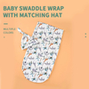Happyflute Cartoon Cute Infant Sleeping Bag For 0-6 Months Newborn Swaddle Cocoon Wrap + Hat Baby Receiving Blanket Bedding