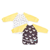 HappyFlute Button Style Bib 2pcs Set Cute Waterproof Long Sleeves With Snap Children Cloth Burp For 6-24month Baby