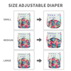 Happy Flute 2Pcs Comfortbale Baby Nappy Reusable Suede Cloth Pocket Baby Cloth Diaper With Two Pockets With 4 Microfiber Inserts