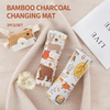 Happyflute 2 Pieces/set Bamboo Charcoal Changing Mat Waterproof Portable Change Pad Comfortable Sheet Mat Bed Pads 40*70cm