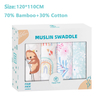 Happyflute Bamboo Cotton Baby Swaddle Wrap Infant Shower Items Toddler Gift Wearable Swaddling Set