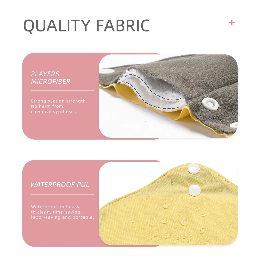 Happyflute Super Absorption Night Sanitary Pads Washable Breathable Menstrual Cloth Pads For Women