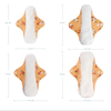 Happyflute 4 Pieces Bamboo Fiber Reusable Menstrual Period Cloth Sanitary Pad Waterproof Regular Flow Women Feminine Hygiene Pad