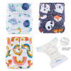 HappyFlute Eco-Friendly 3-15kg Organic Cotton Inner Double Leaking Guard Pocket Baby Cloth Diaper Nappy