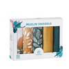 HappyFlute 5Pcs/set 60*60cm Multi-Use Feeding Burp Cloth Towel Bamboo Cotton Muslin Blanket Baby Burp Cloth Set